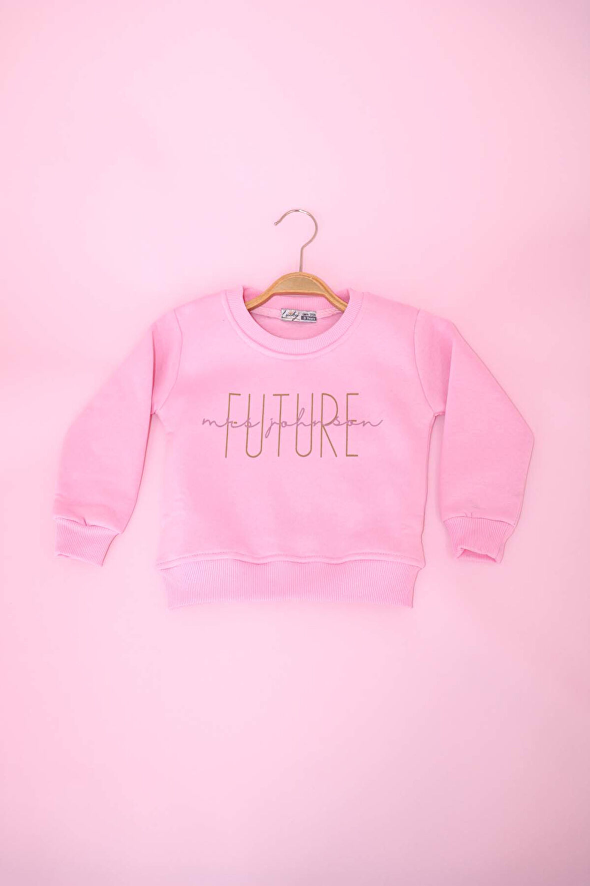 Kız Çocuk Üst  Future Sweat  Baskılı Bisiklet Yaka Sweatshirt  Üç İplik 111