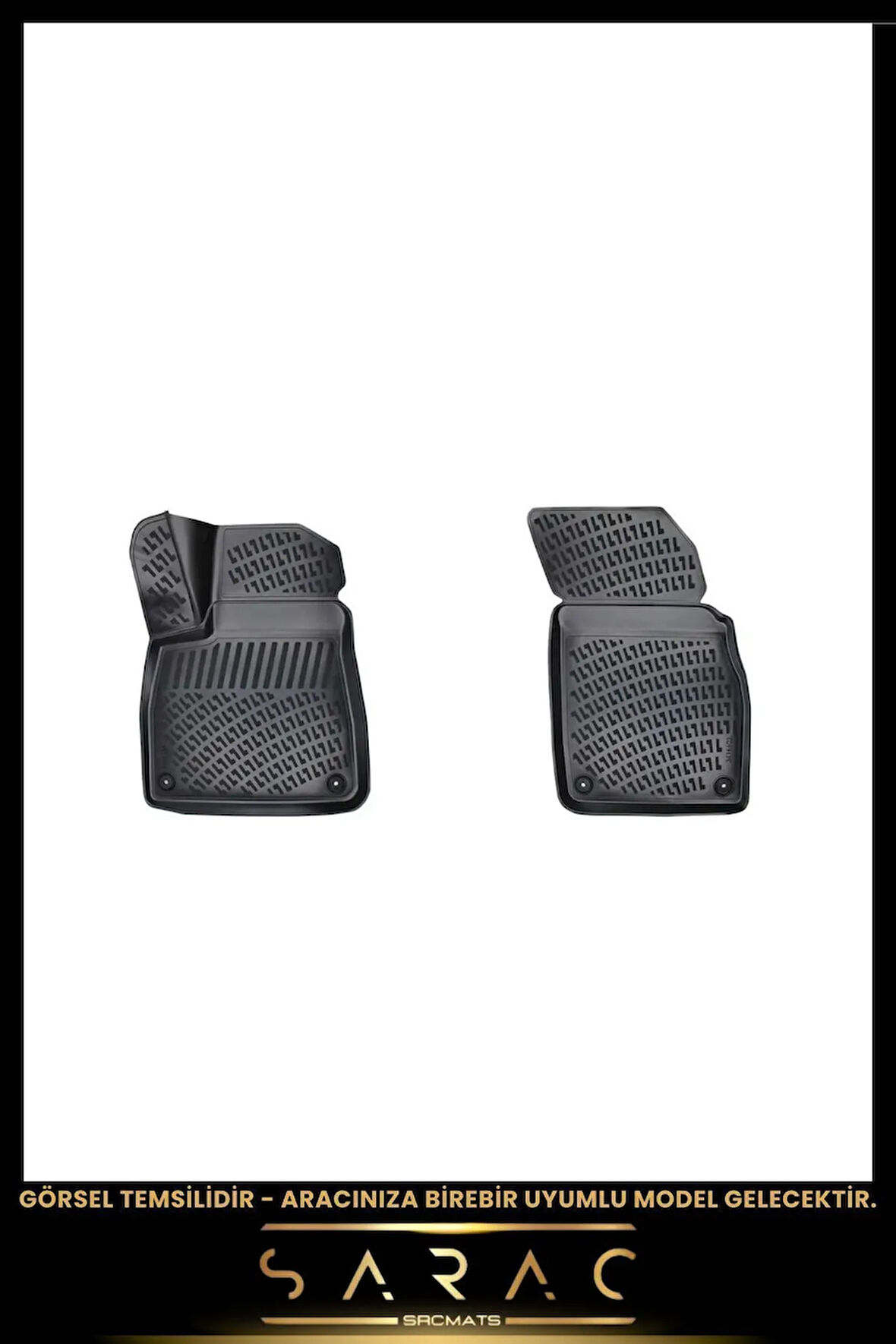 Volkswagen Caddy Panelvan 2007 Model Araca Özel 3d Havuzlu Paspas(2 PARÇA)
