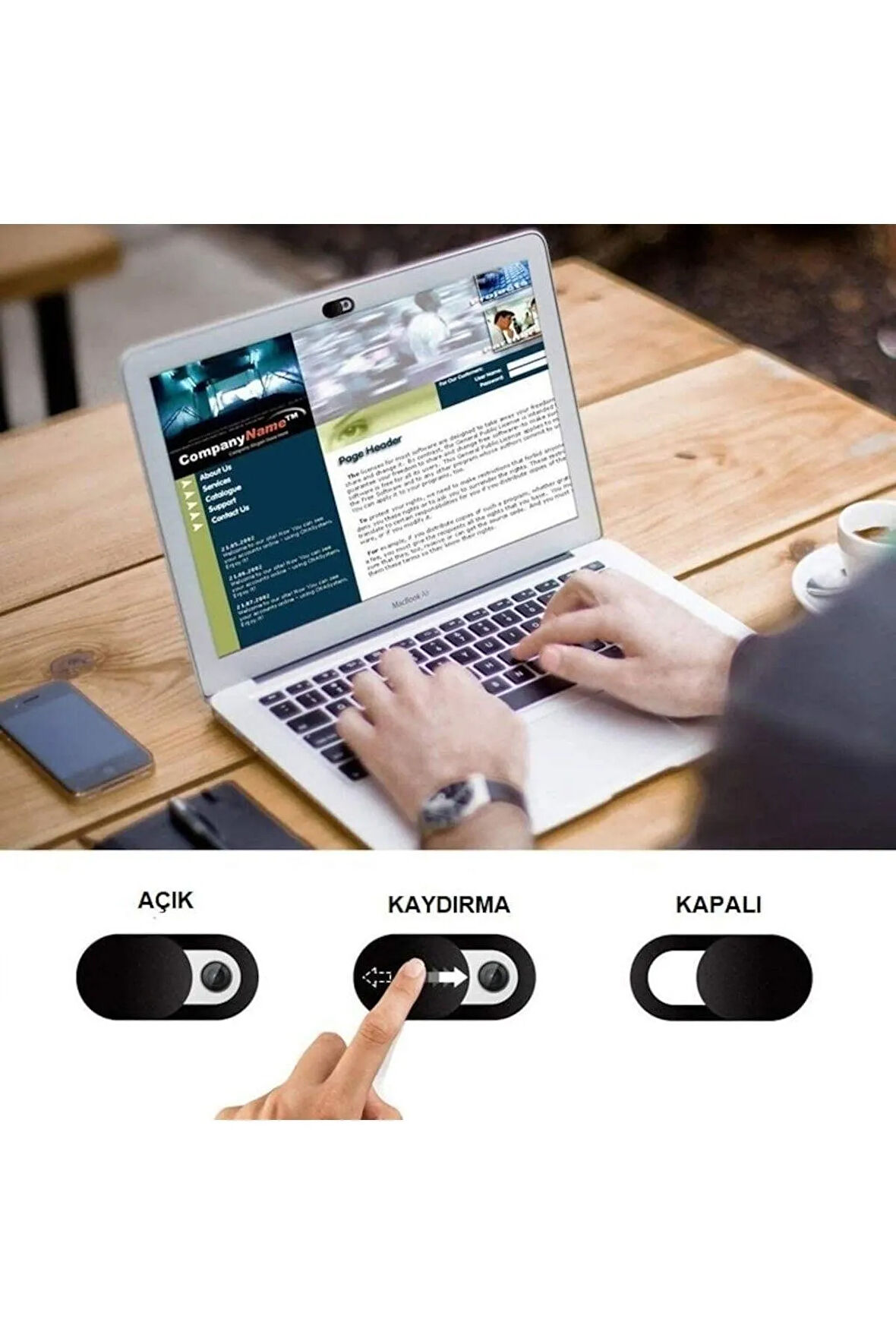 3 Adet Web Kamera Kapatıcı - Webcam Cover Gizliliğiniz Için Güvenli Kullanım