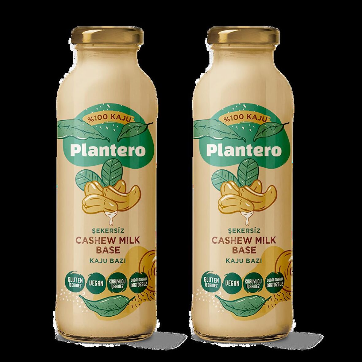 PLANTERO 2'li Set Kaju Sütü Bazı Konsantre Bitkisel Süt 250 gr 6 Lt Süt %100 Kaju 25 Bardak