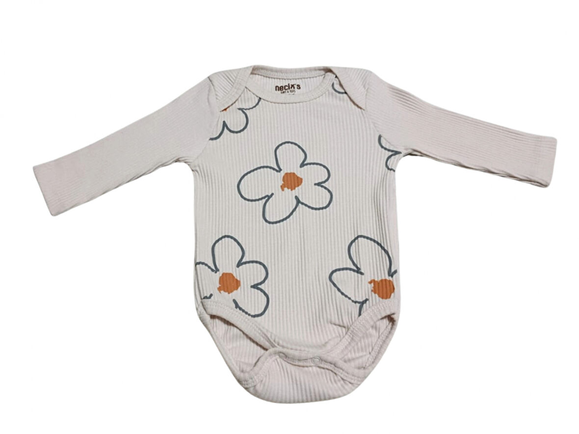 HANA ÇİÇEKLİ RAPORLU KIZ BODY