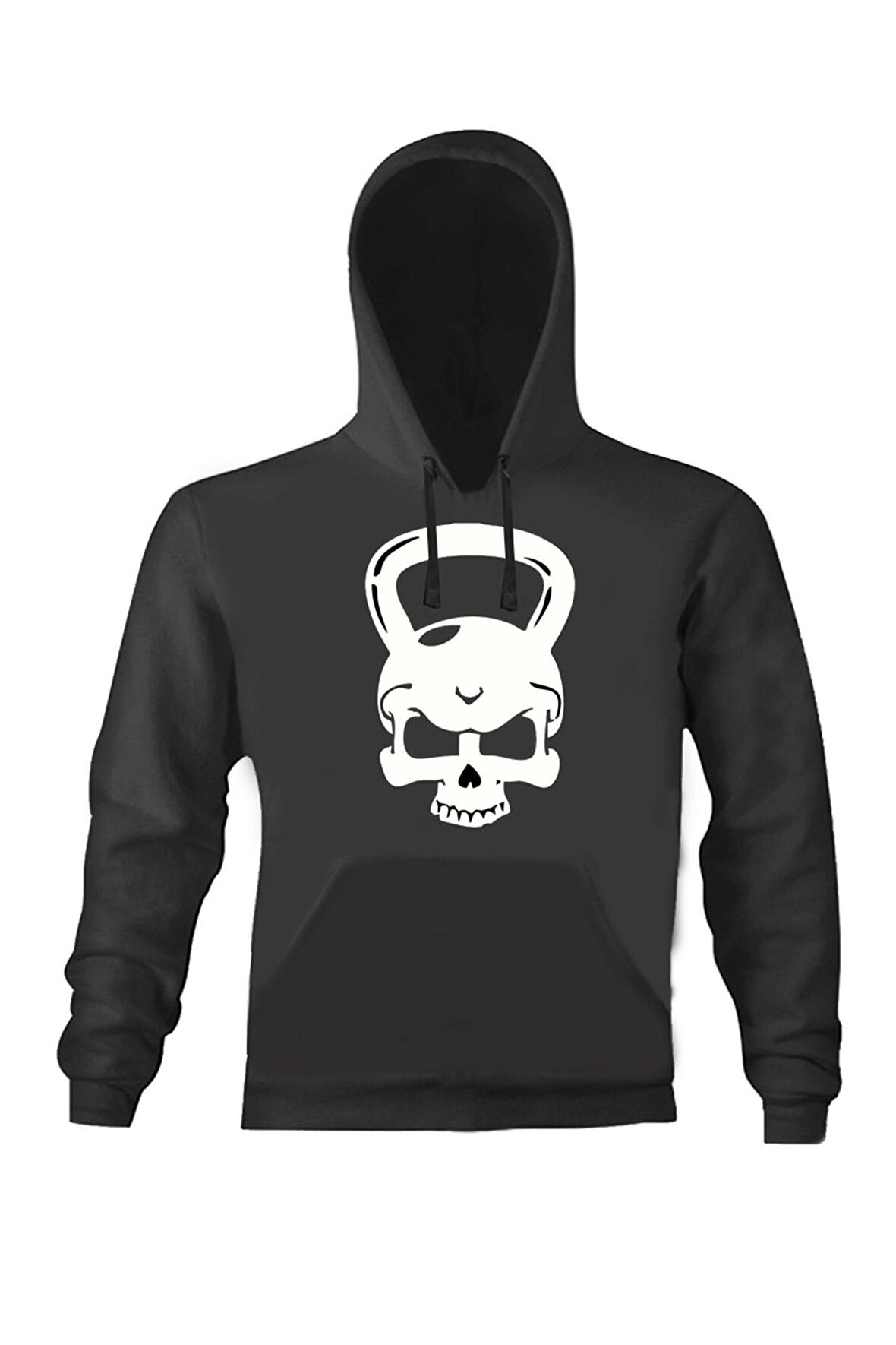 Art T-Shirt GYM FITNESS SKULL BAR KAPŞONLU UNISEX SWEATSHIRT