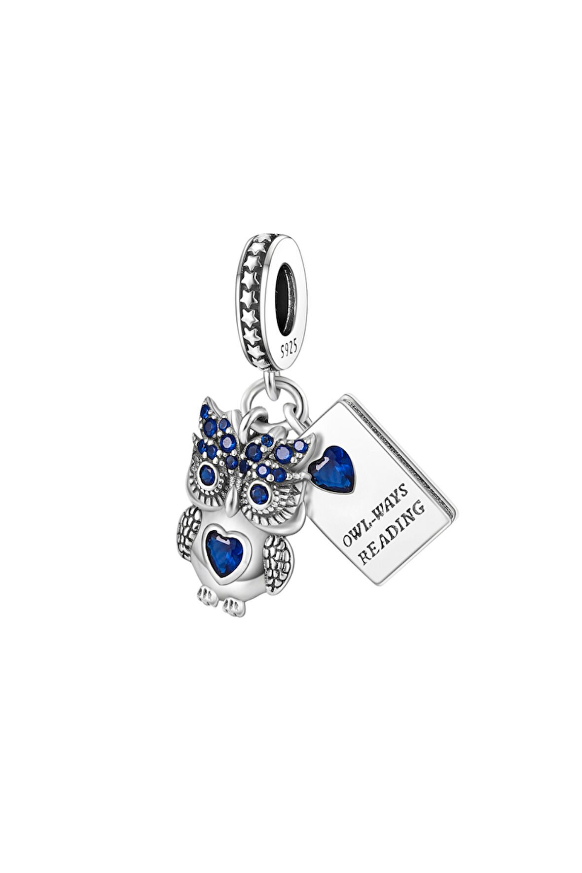 Her Zaman Okuyorum Baykuş Charm | 925 Ayar Gümüş