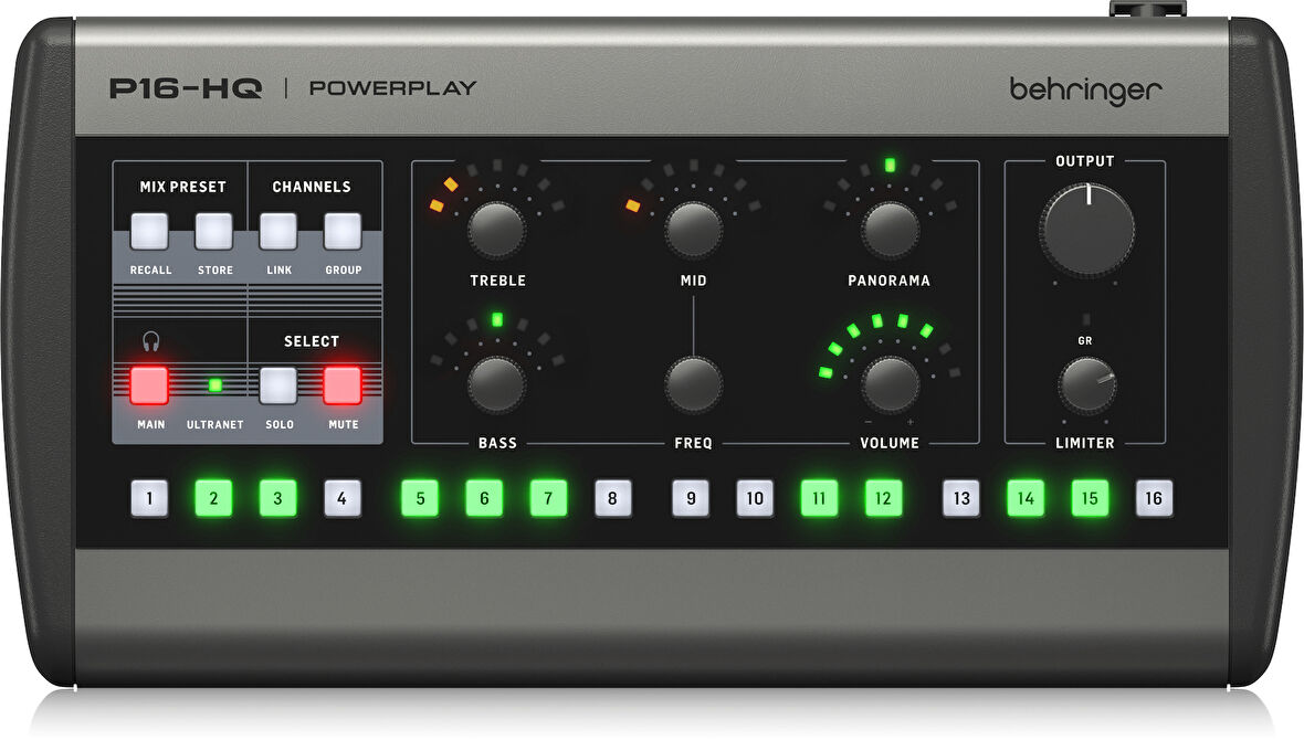 Behringer P16-HQ 16-Kanal Kişisel Monitör Mikseri
