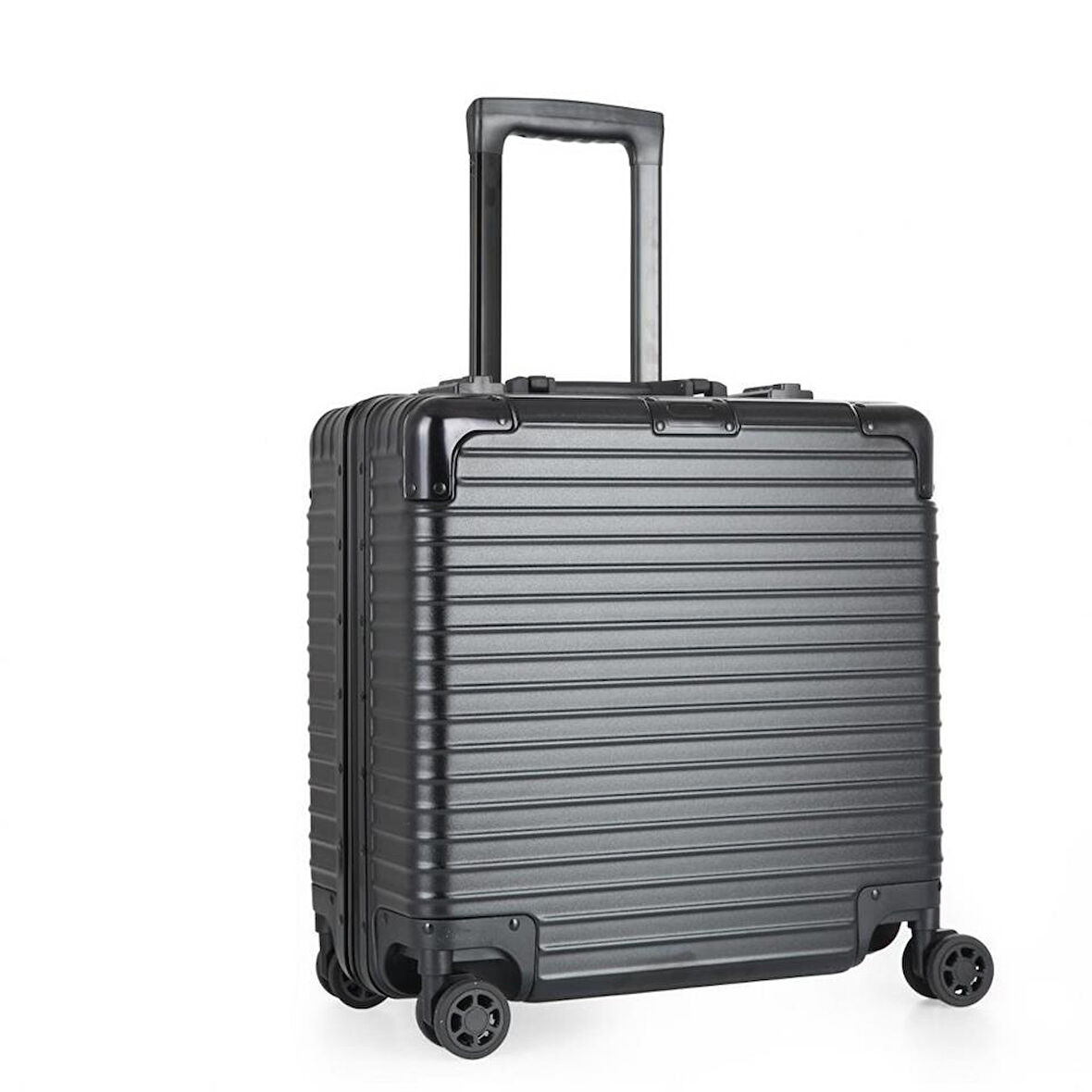 CCS 71447 Çekçekli Alüminyum Kasa Valiz Evrak Çantası Siyah