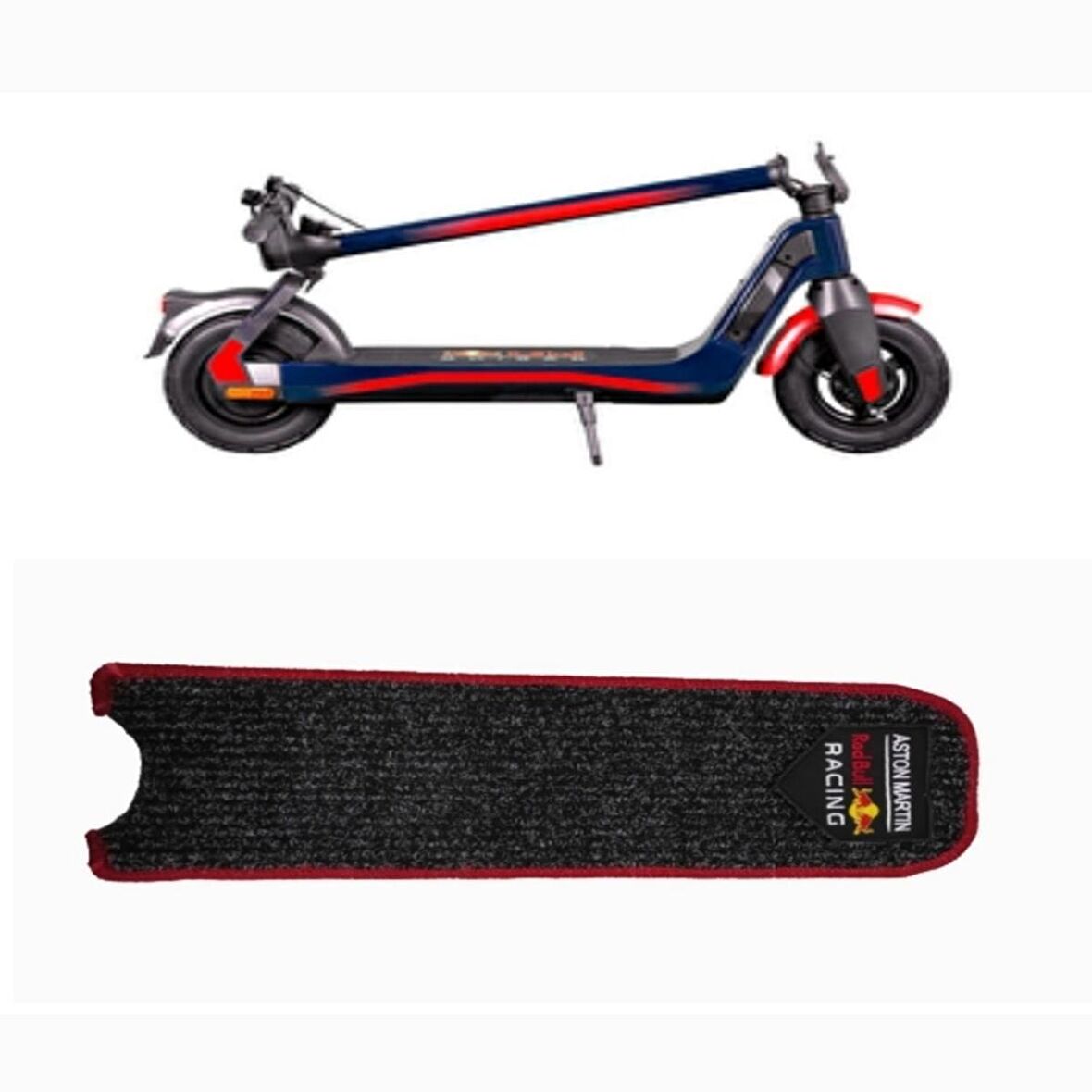 Elektrikli Scooter Aksesuar Koruyucu Paspas Red Bull 9'' Race Nine Katlanır E-Scooter Red Bull Nakış Armalı