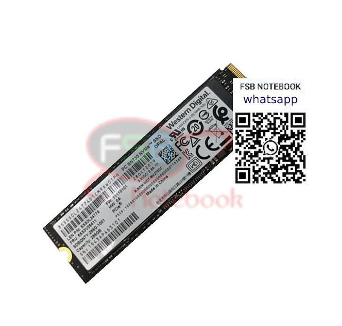 WD SN730 (SDBQNTY-256G) 256GB M.2 2280 PCIe NVMe 