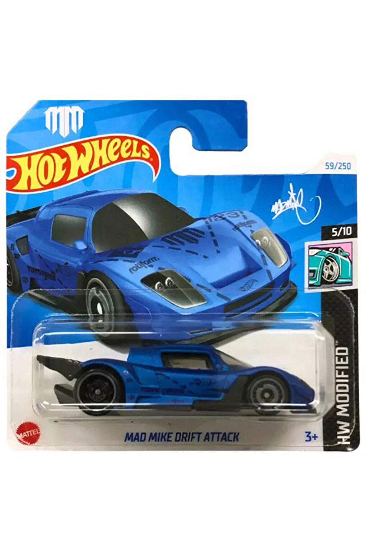 Hot Wheels - Mad Mike Drift Attack - Mavi (1/64)