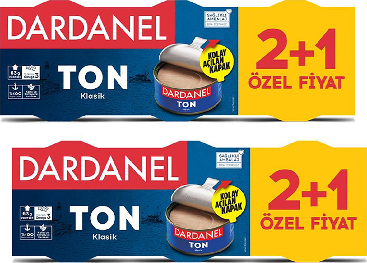 Dardanel Ayçiçek Yağlı Ton Balığı 3x140 G 2 Adet
