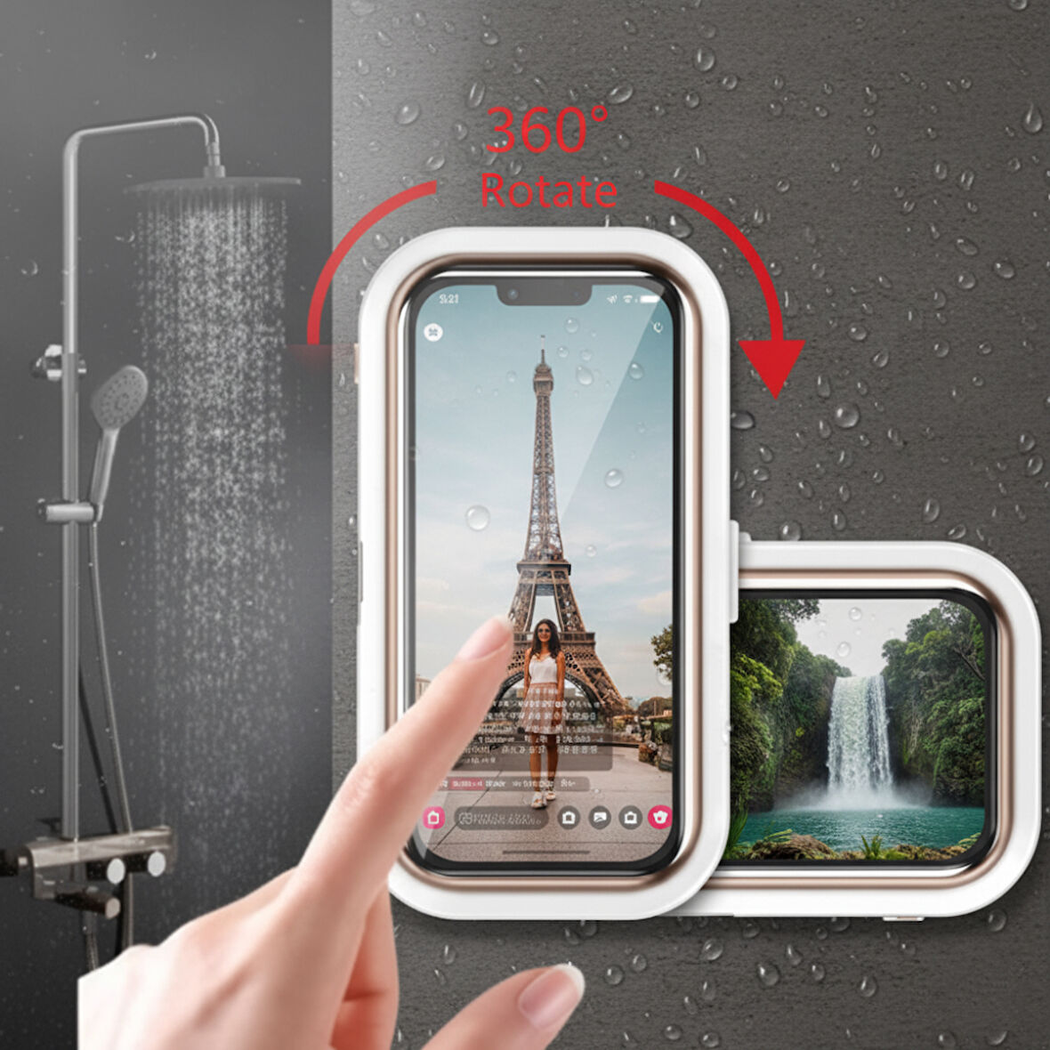 Runaway Su Geçirmez Telefon Tutucu - Banyo ve Duş için Pratik