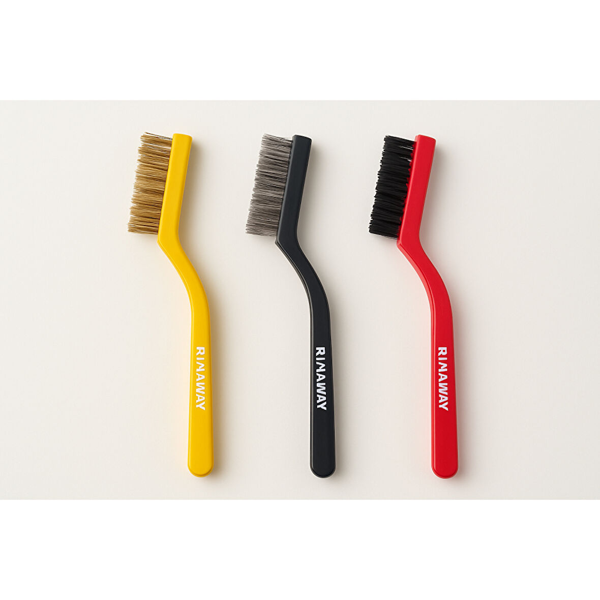 Tel Fırça Seti 3'lü  Bakır Çelik ve Sert Plastik Uçlu Kir Temizleyici