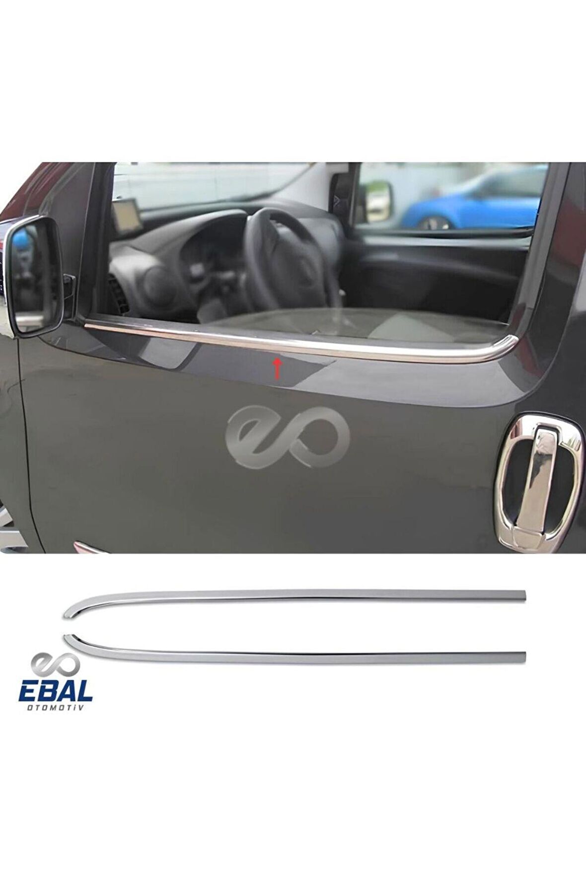 Citroen Nemo Krom Cam Çıtası 2 Parça 2008 Üzeri Paslanmaz Çelik