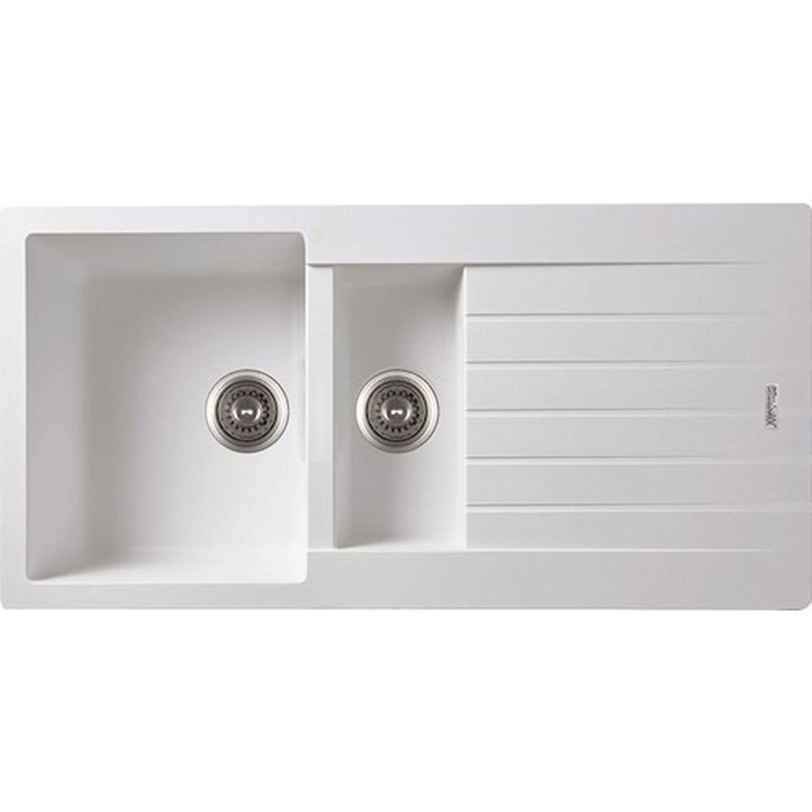 Gradde Beyaz 1,5 Göz Granit Eviye 50X100 Cm