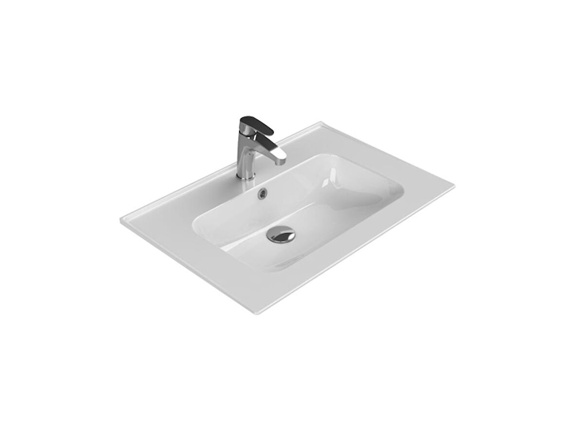 Cerastyle Turkuaz Blue Etajerli Lavabo 70*47Cm