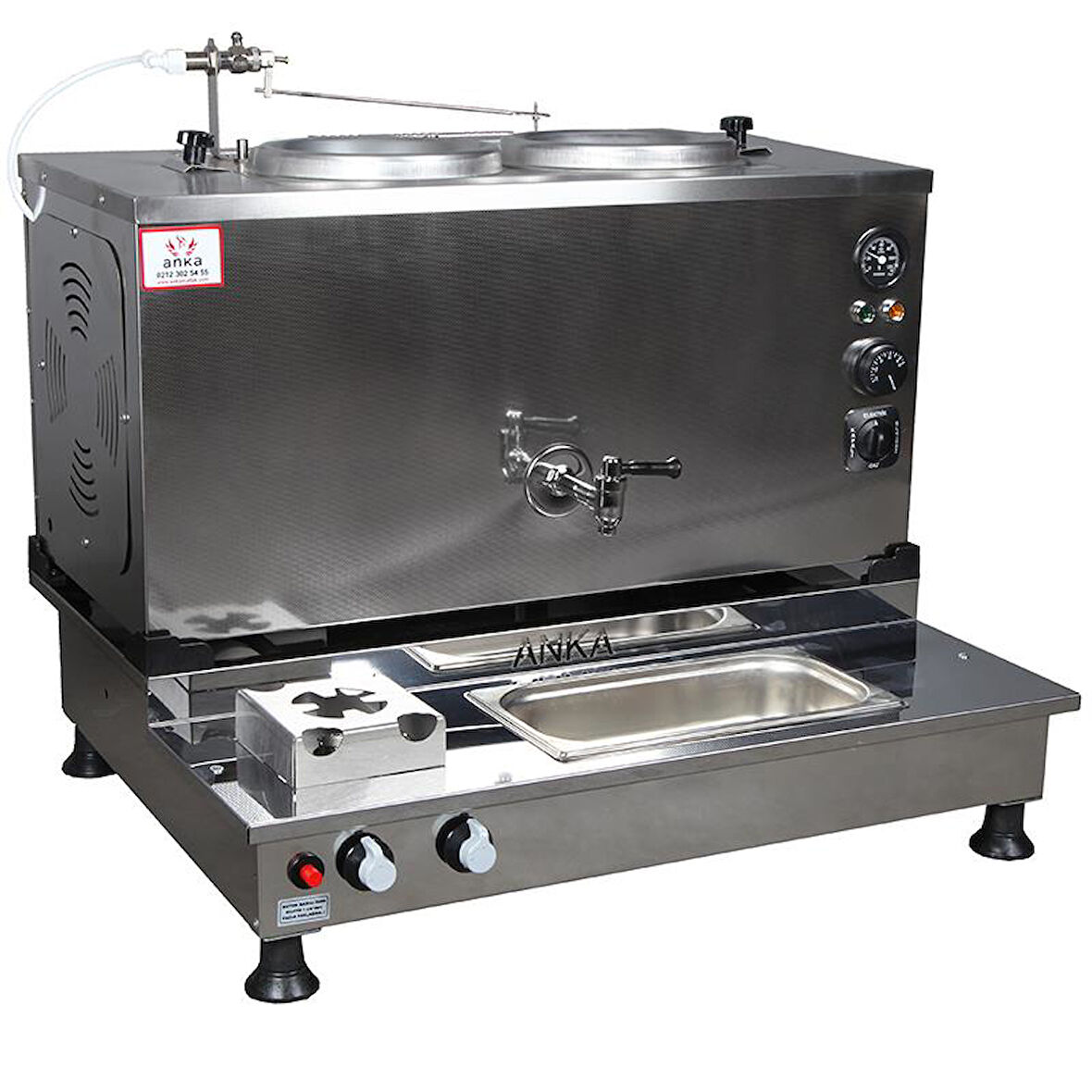 Anka Pro Plus Otomatik Çay Kazanı 2 Demlikli 20 Litre Inox Elektrikli Tüplü