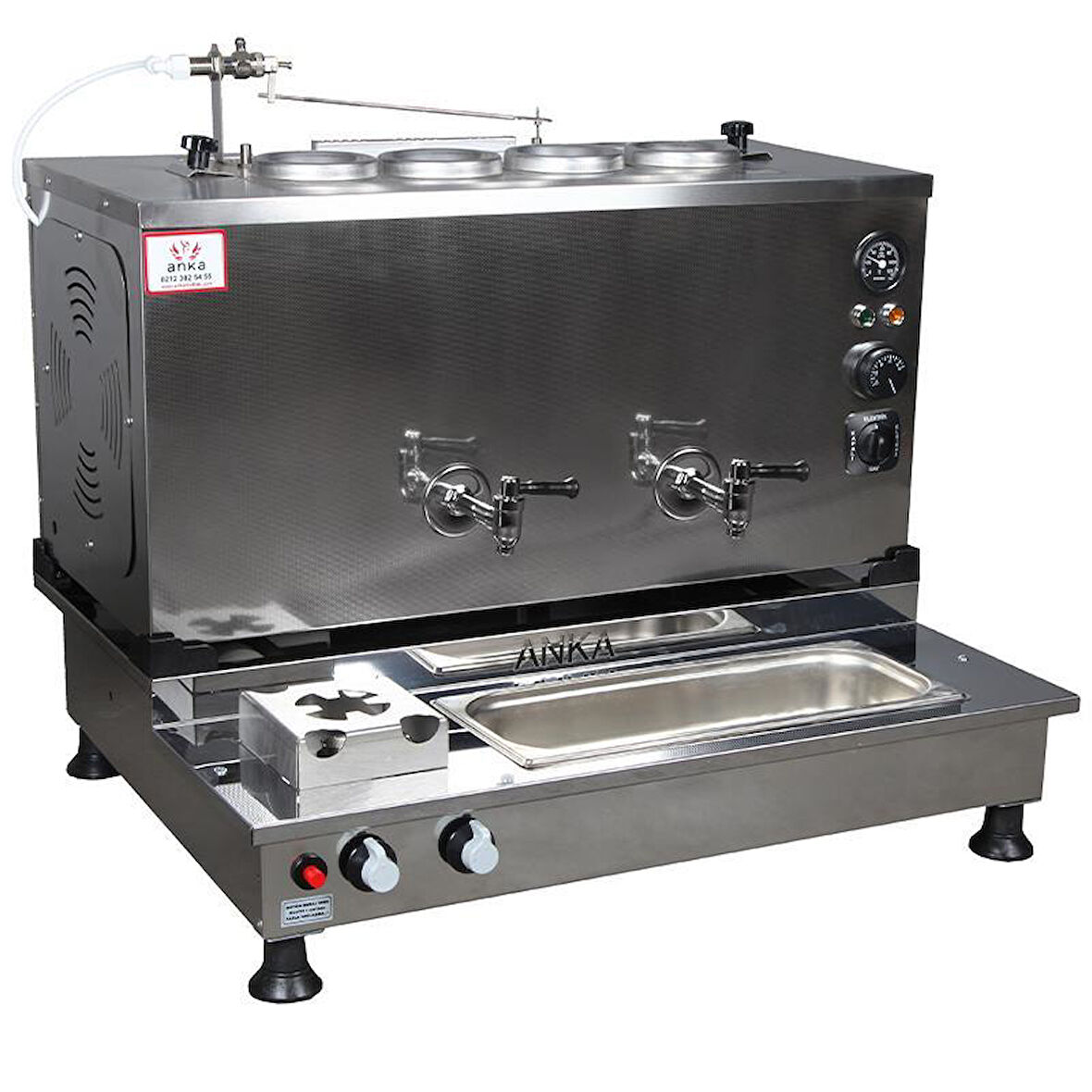  Anka Pro Plus Otomatik Çay Kazanı 4 Demlikli 40 Litre Inox Elektrikli Doğalgazlı