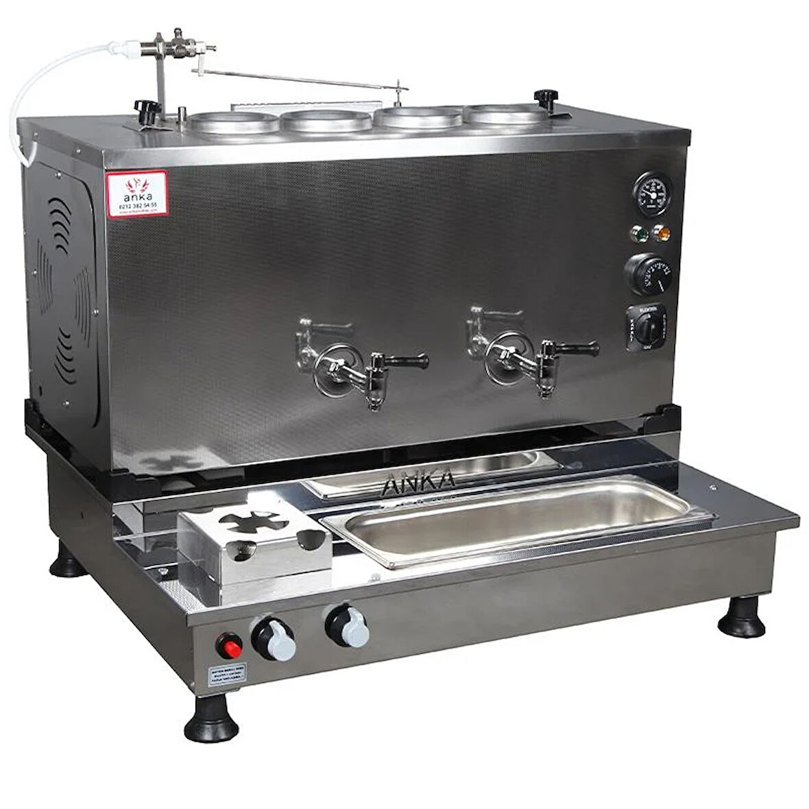  Anka Pro Plus Otomatik Çay Kazanı 4 Demlikli 40 Litre Inox Elektrikli Tüplü