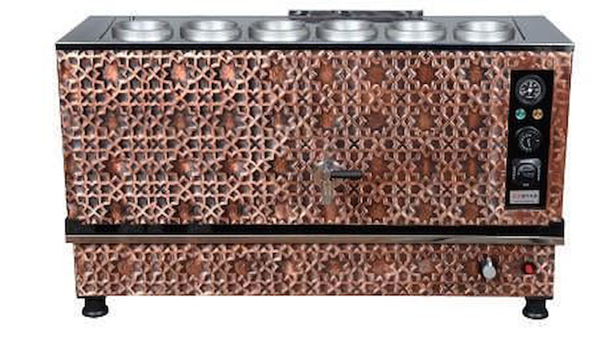 Anka Bakır Pro Kompakt Full Otomatik Çay Makinası 6 Demlikli 60 Litre Elektrikli Tüplü