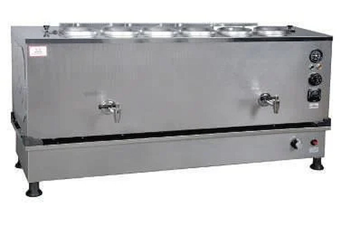 Anka Inoks Pro Kompakt Full Otomatik Çay Makinası Paslanmaz 6 Demlikli 56 Litre Elektrikli Tüplü