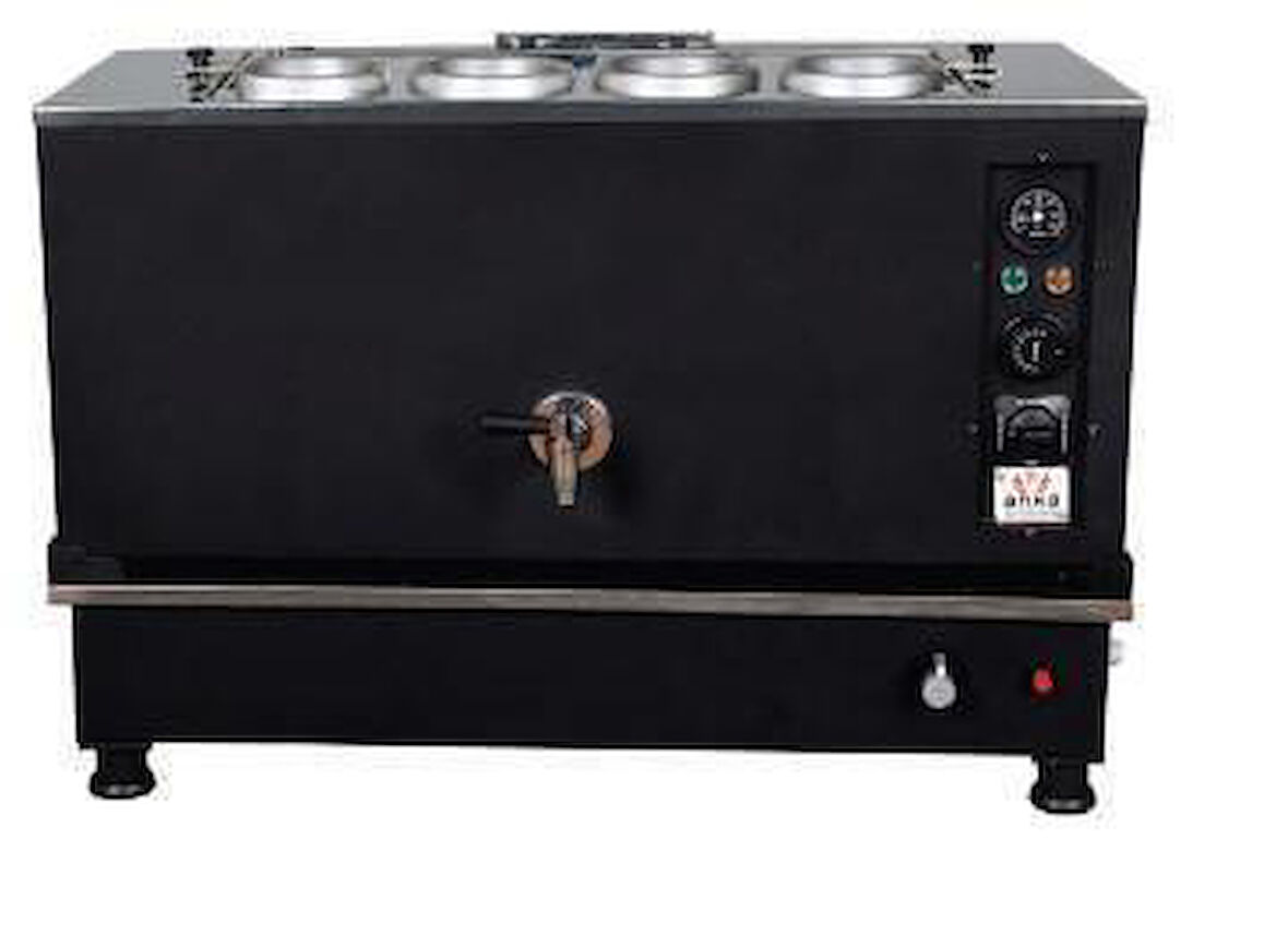 Anka Pro Kompakt Full Otomatik Çay Makinası 4 Demlikli 40 Litre Siyah Elektrikli Doğalgazlı