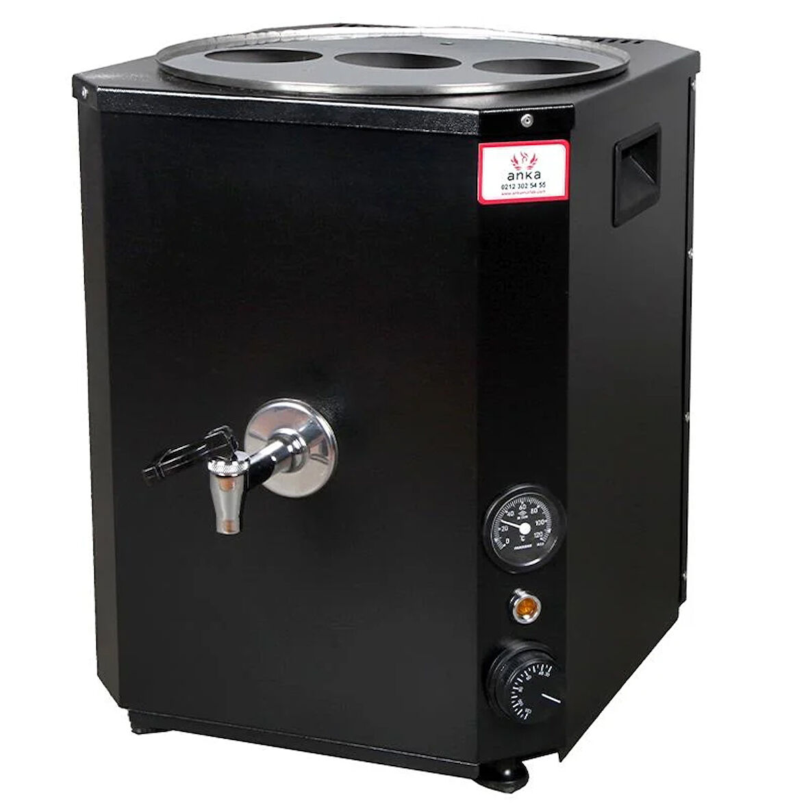 Anka Yeni Nesil Çay Makinası 3 Demlikli 35 Litre Siyah