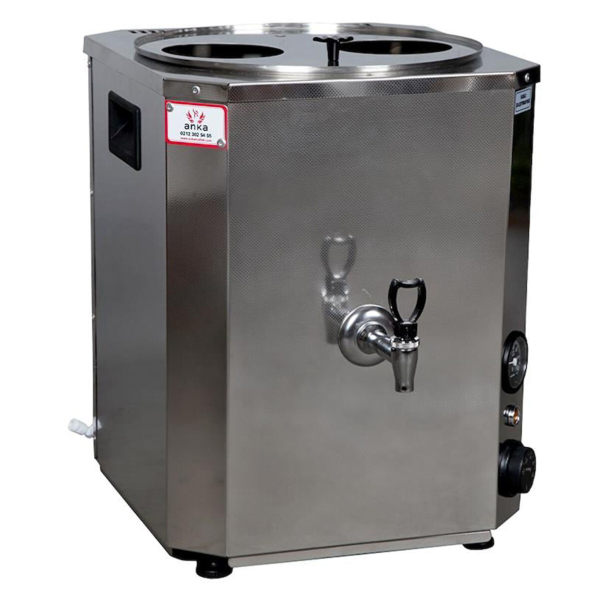 Anka Yeni Nesil Çay Makinesi 2 Demlikli 25 Litre Inox