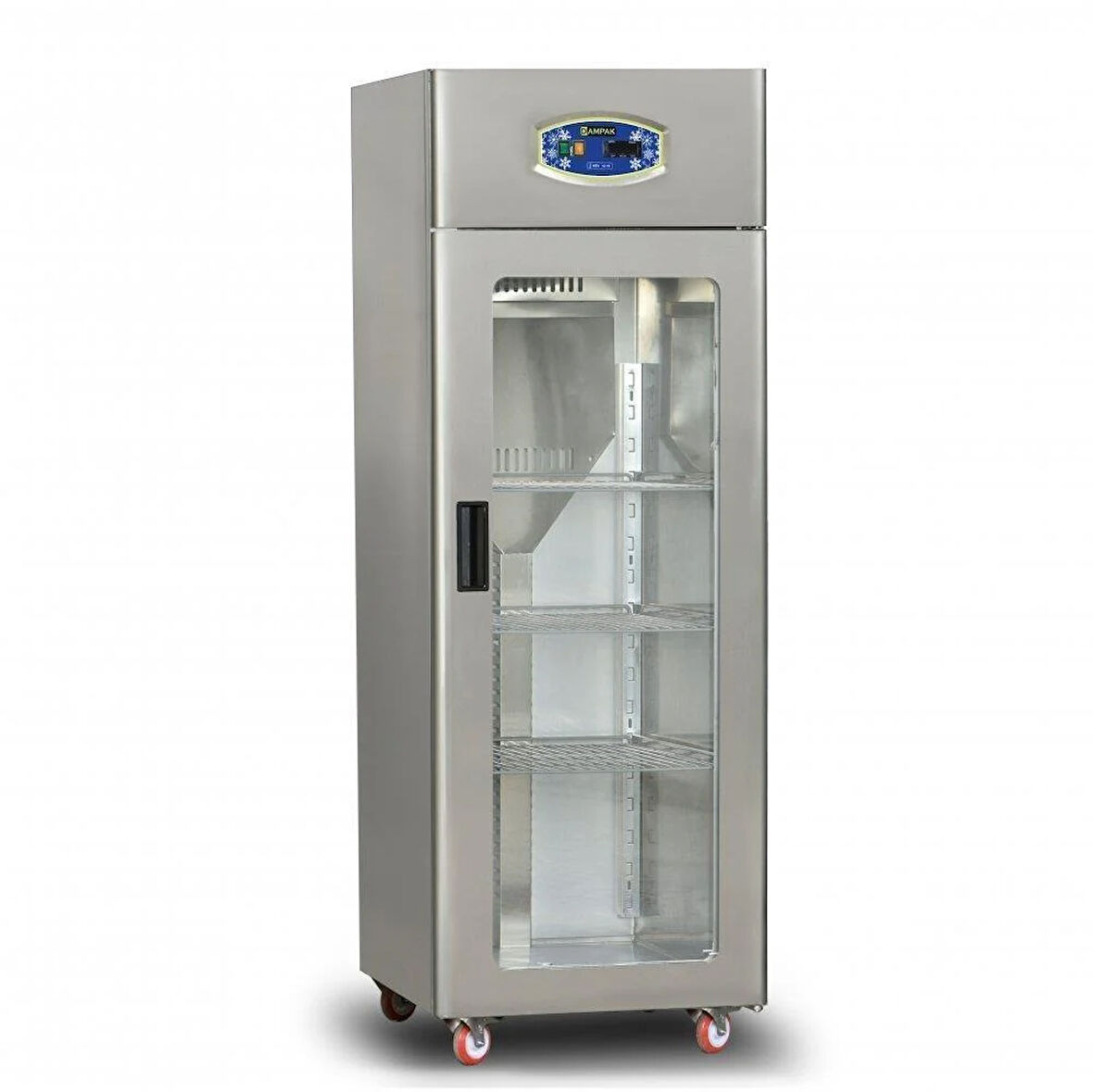 Dampak Tek Cam Kapılı Dik Tip Buzdolabı 600 Litre 304 Çelik