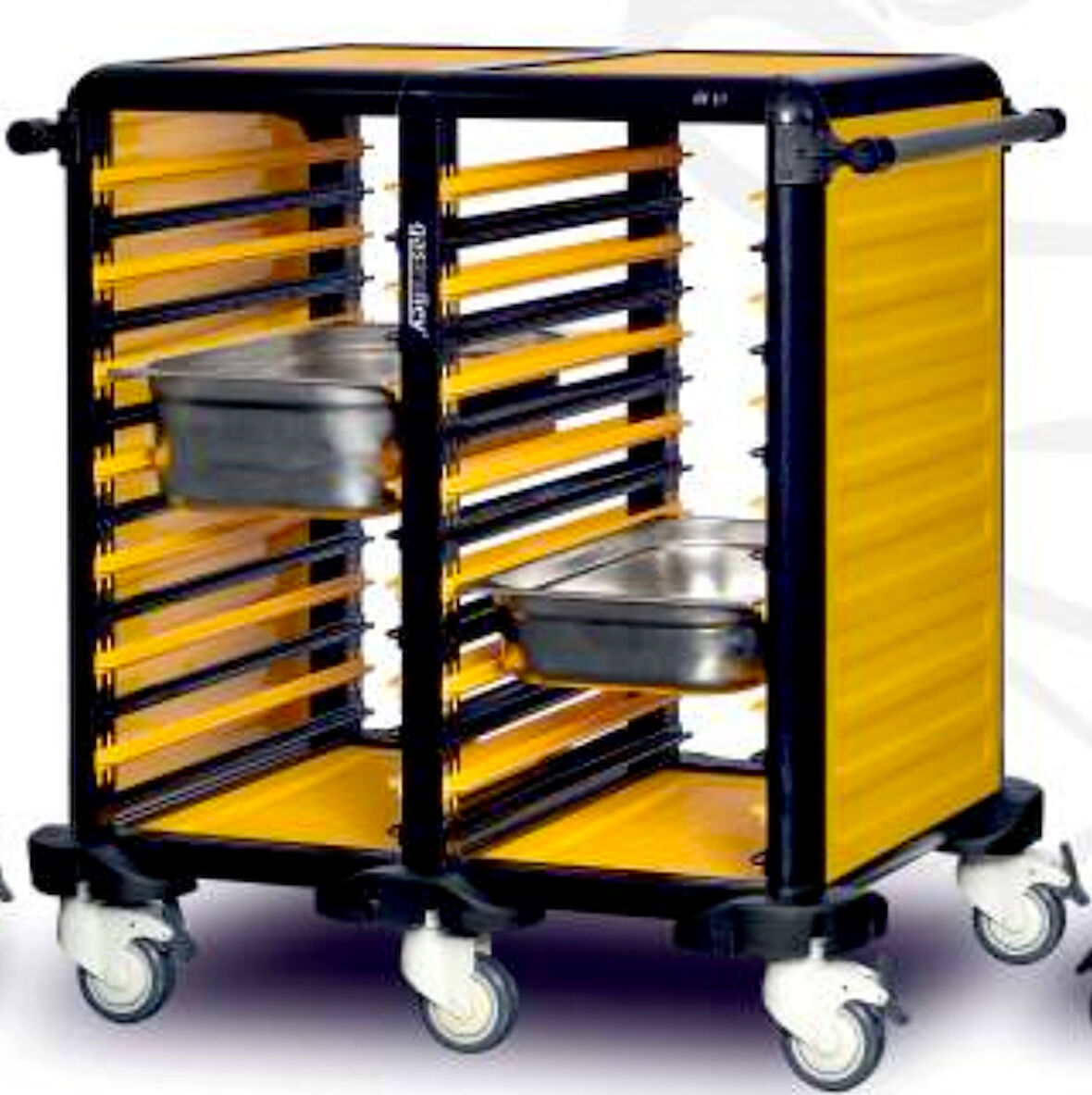 Gastrolley İkili Gn Küvet Taşıma Arabası 75 (2 Yanı Kapalı) 93 x 71 x 99 (cm)