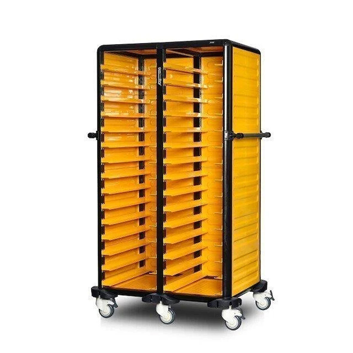 Gastrolley İkili Servis Tepsi Arabası 150 (2 Yanı+Arka Kapalı) 101 x 75 x 174 (cm)