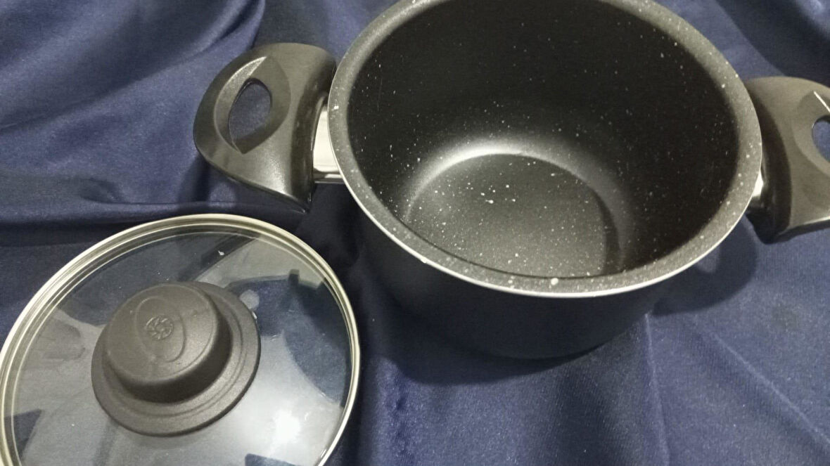  Granit Kaplama 14 CM EKONOMİK Yanmaz Yapışmaz Teflon Tencere (EV-ÖĞRENCİ) 