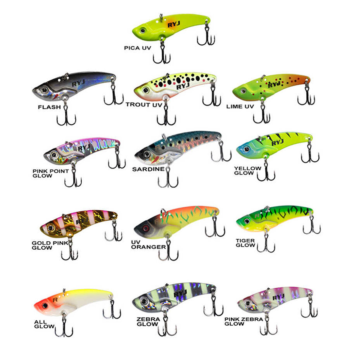Ryuji Mirror Vib 15gr / 5.5cm Jig Yem YELLOW GLOW-Standart