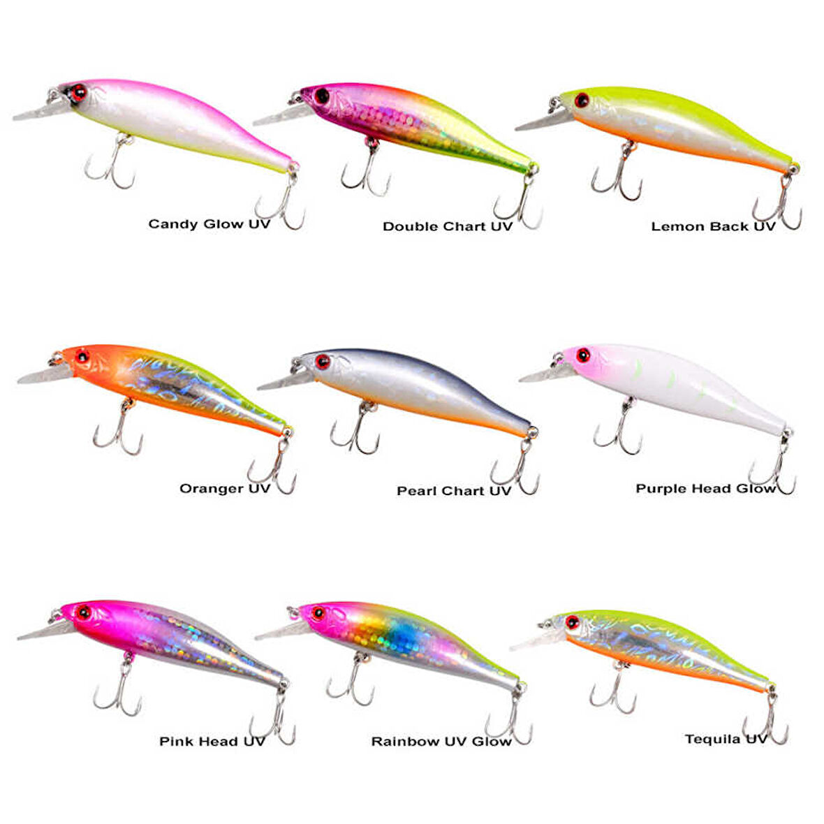 Ryuji Slalom Sinking 8cm 11gr Maket Yem CANDY UV GLOW-Standart