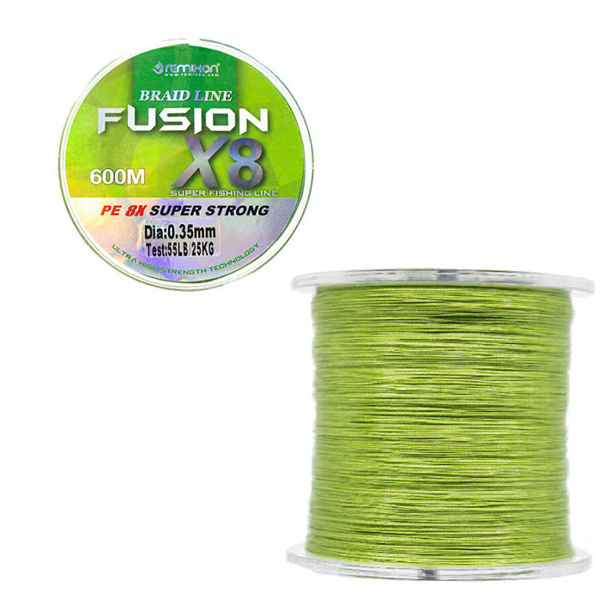 Remixon Fusion 600m X8 Green İp Misina Standart-0.16
