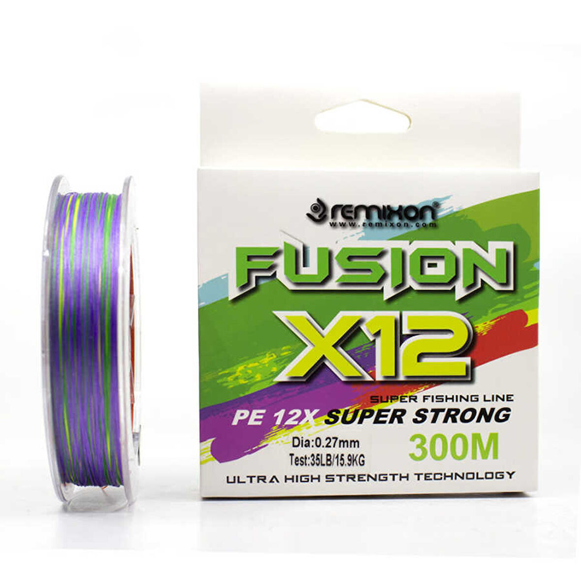 Remixon Fusion 300m X12 Multi Color İp Misina Standart-0.24mm