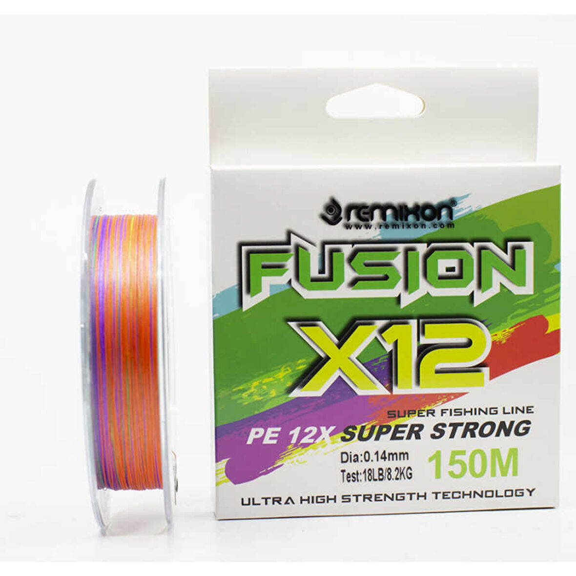 Remixon Fusion 150m  X12 Multi Color İp Misina Standart-0.27mm