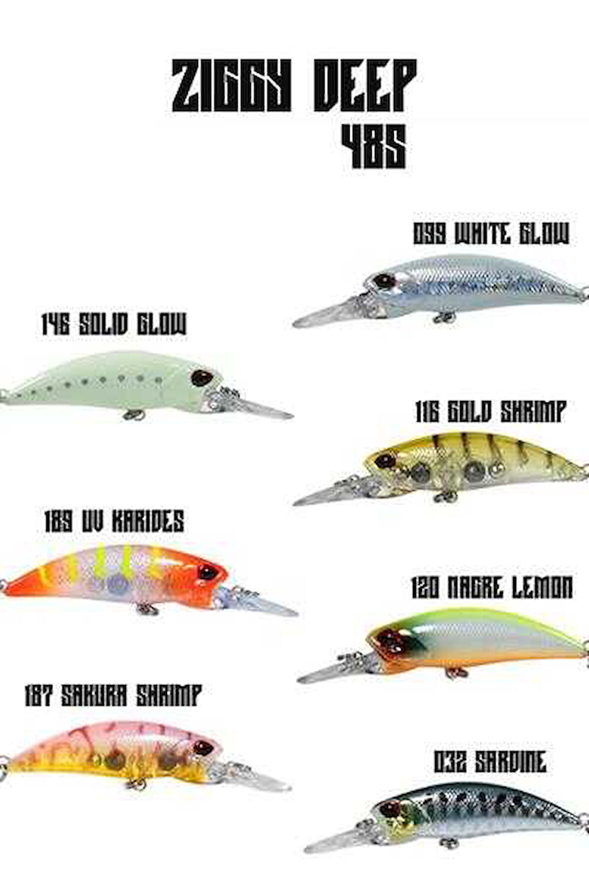 Fujin Ziggy Deep 48S 48mm 4.5gr  Maket Balık 116 Gold Shrimp