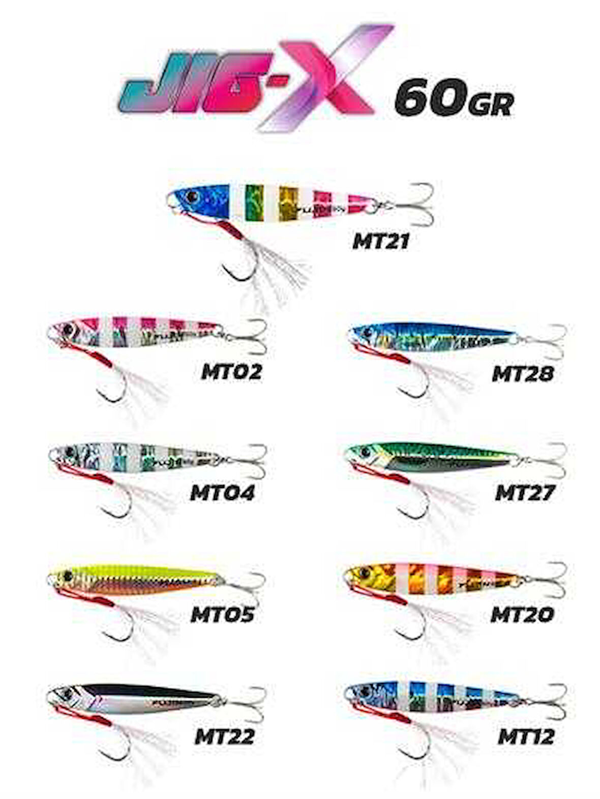 Fujin Jig-X 60gr Shore Jigging Jig Yem MT27 Real Mackerel