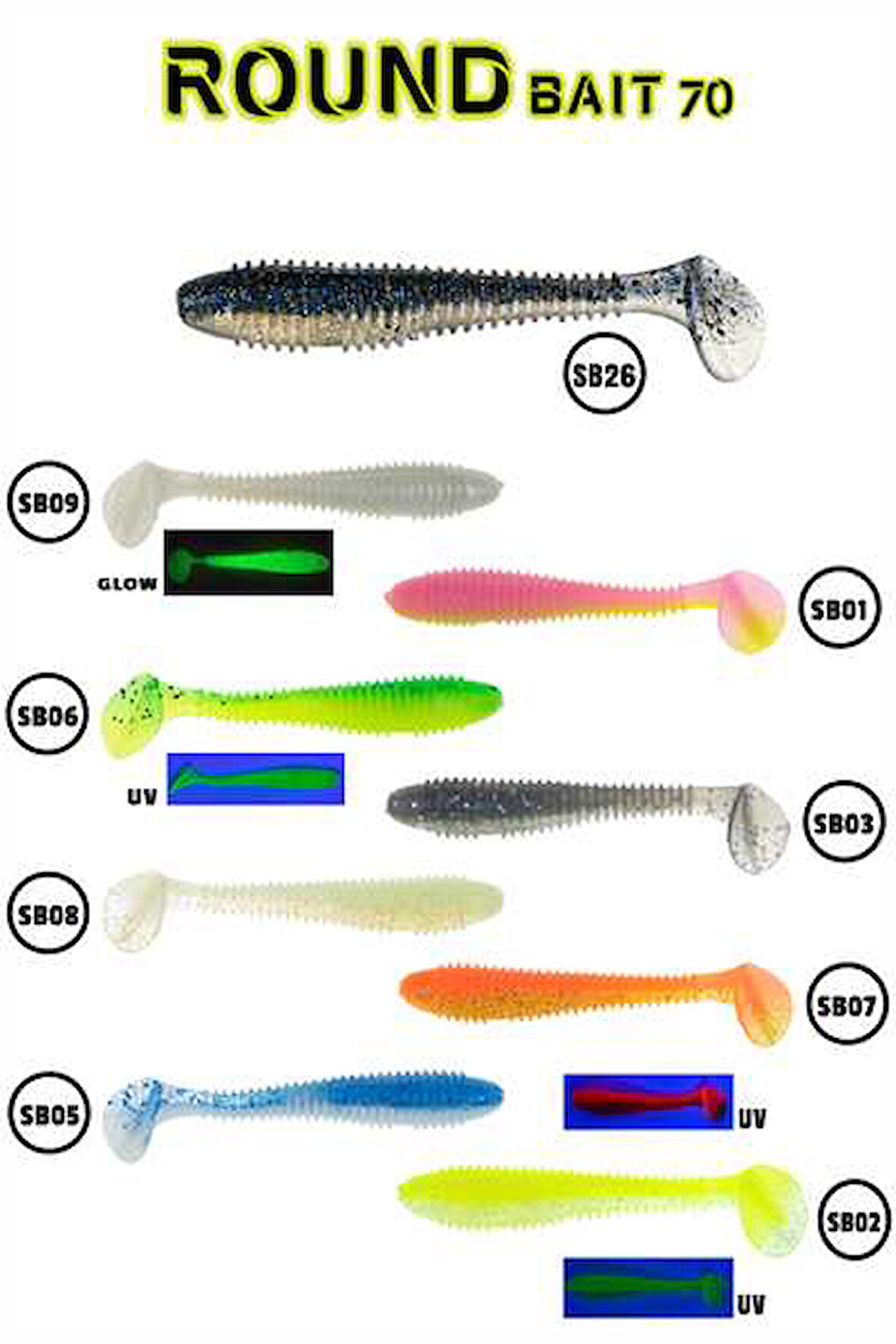 Fujin Round Bait 70mm Silikon Balık SB06