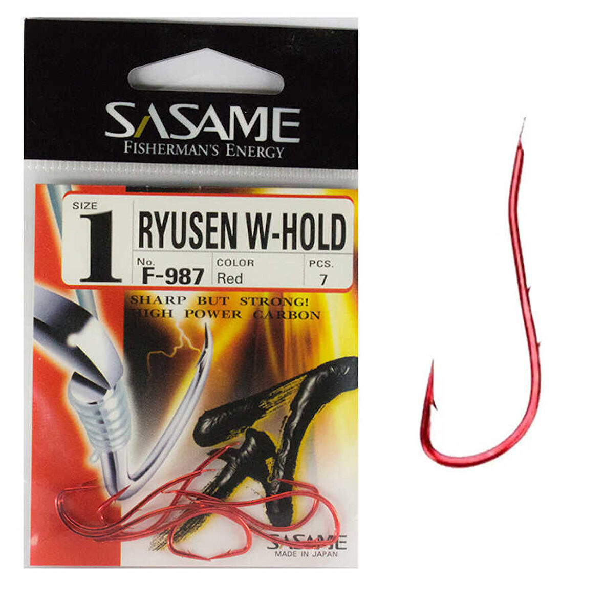 Sasame Ryusen W-Hold Red F-987 Serisi Olta İğnesi Standart-2