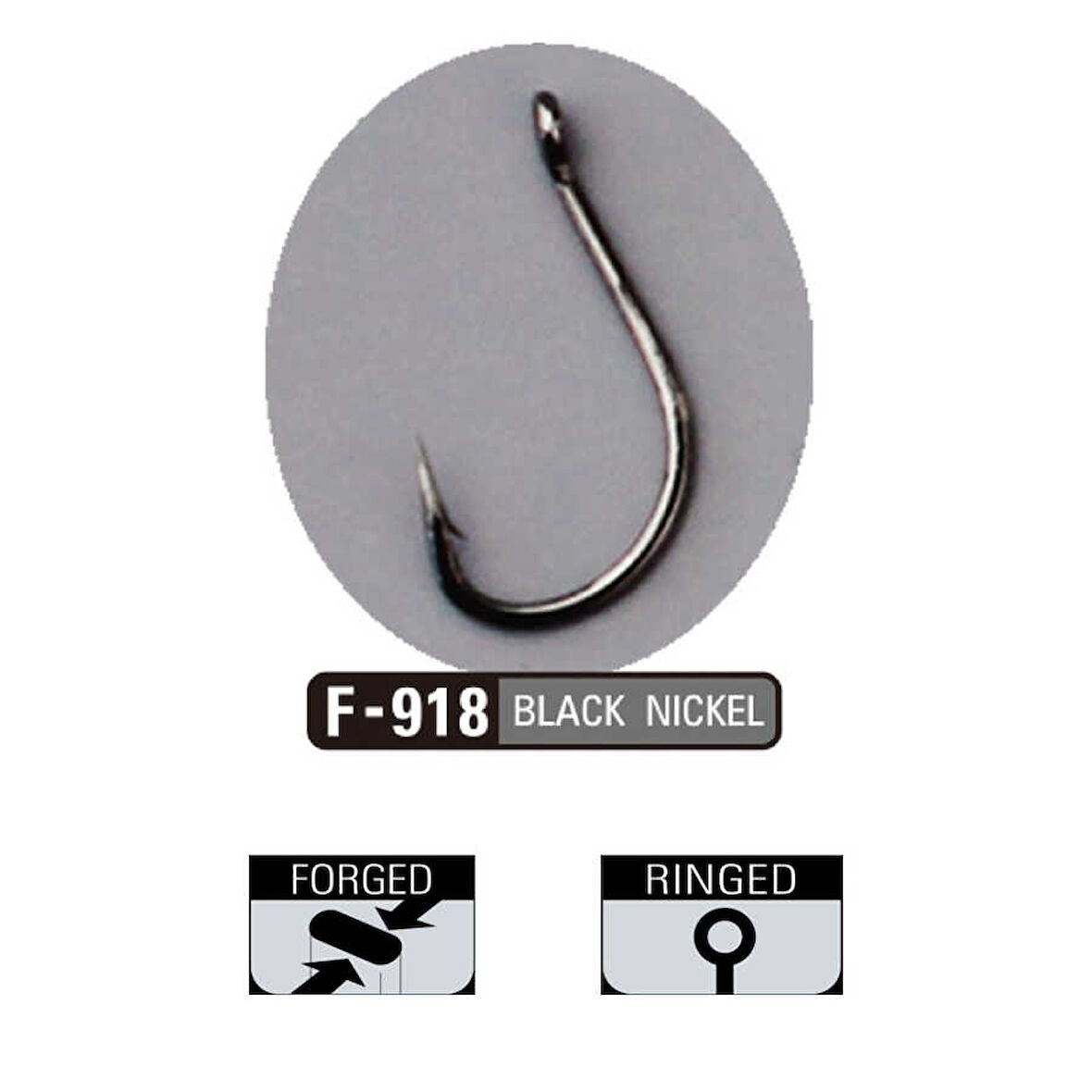 Sasame F-918 BL Nickel Izu Ringed Standart-1/0