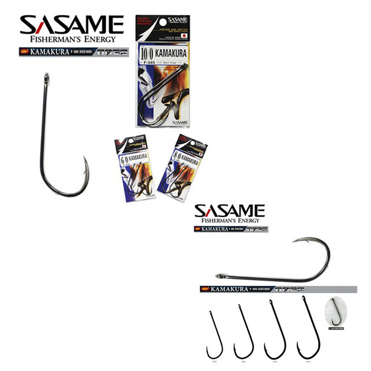 Sasame F-345 Kamakura Serisi Olta İğnesi Standart-8/0