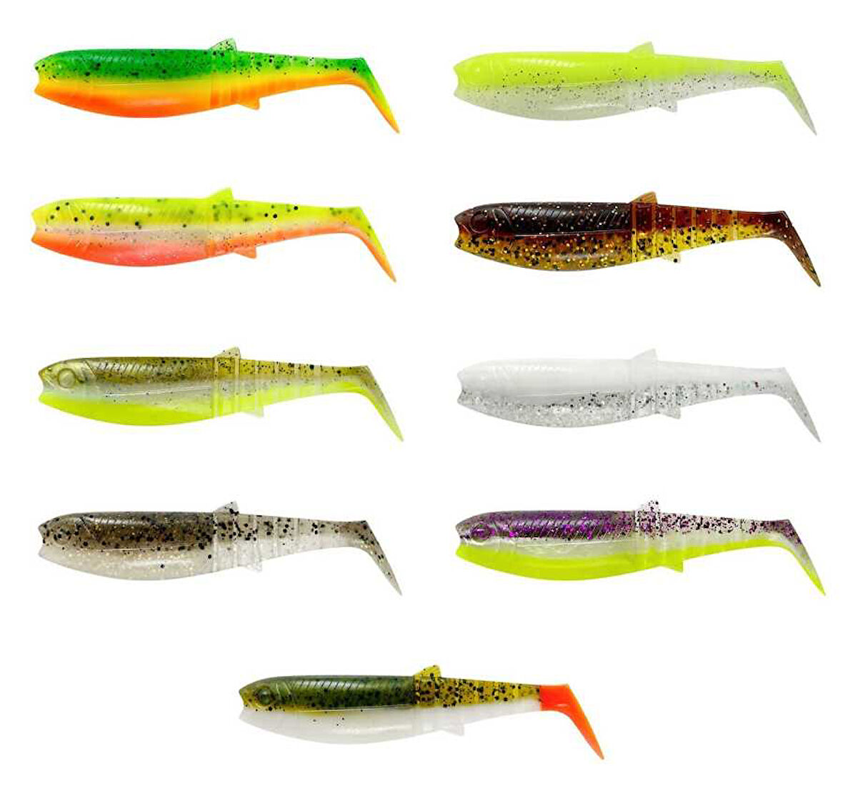 Savage Gear Cannibal Shad 10cm 9gr Sahte Balık Green Pearl Yellow
