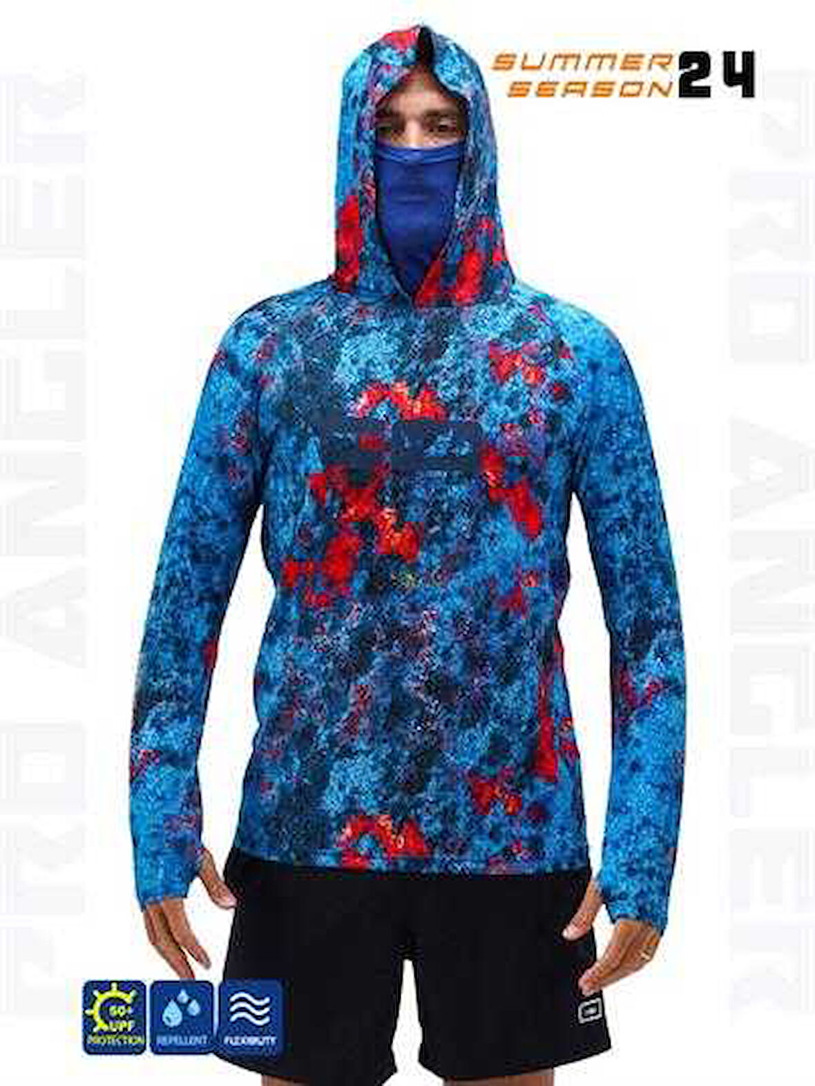 Fujin Pro Angler S24 Buff&Hoodie Red Reef XXXLarge