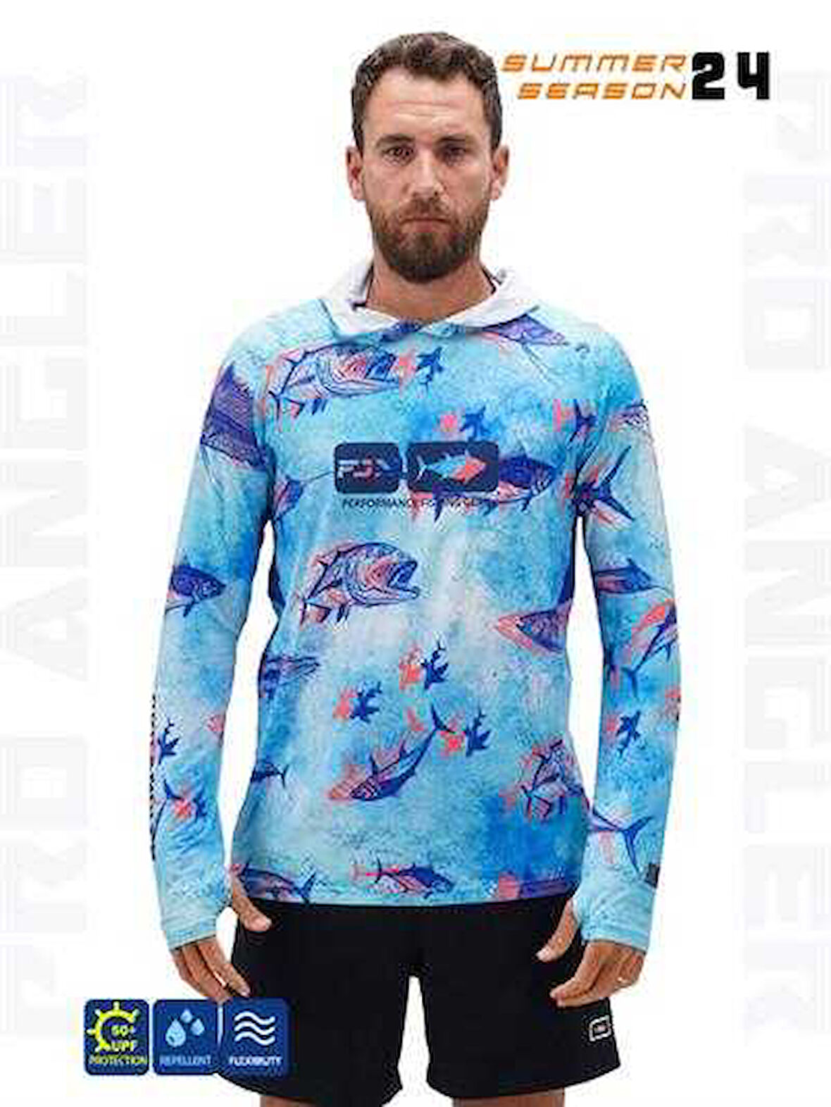 Fujin Pro Angler S24 Hooded Echo Fish XXLarge (XXL)