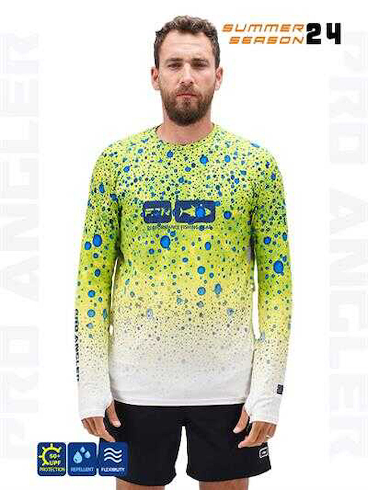 Fujin Pro Angler S24 T-Shirt Green Ocean Medium (M)