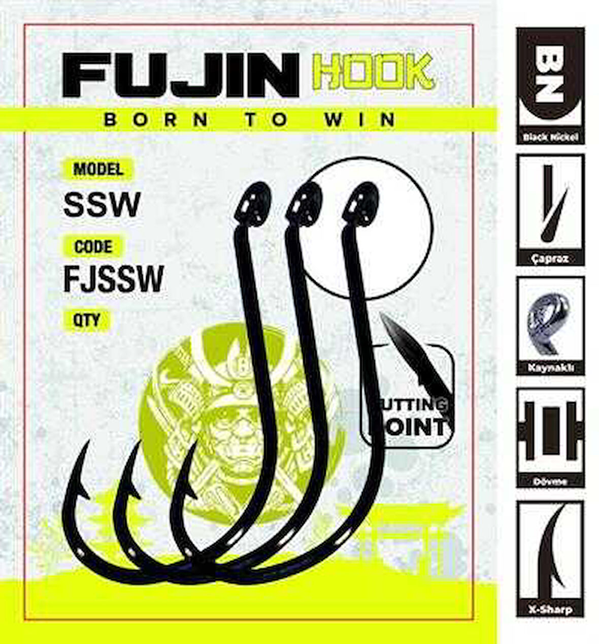 Fujin SSW Delikli Kaynaklı Çapraz  Octopus Kancası 6-0 no