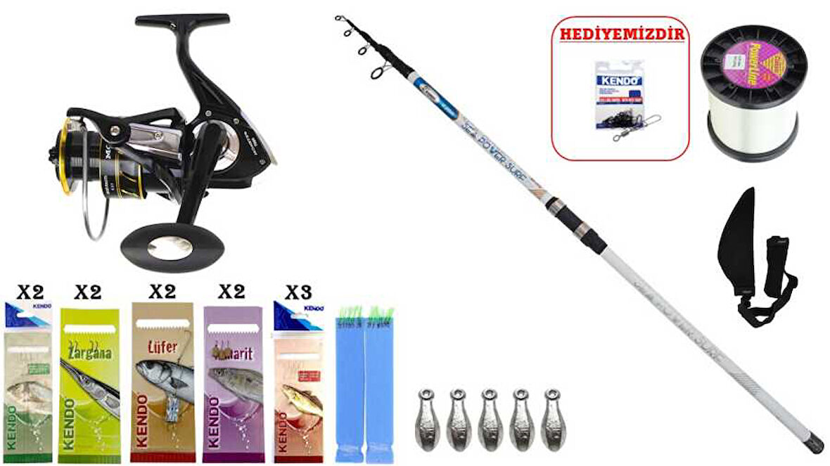 Kendo Sea Power 4.20m 100-250gr & Remixon Monster 7000 SURF SETİ