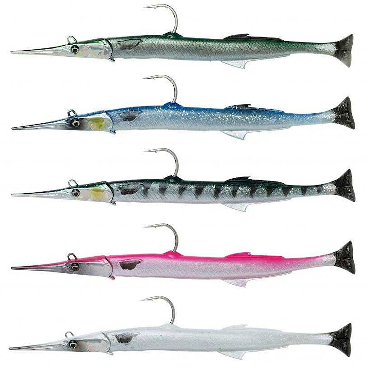 Savage gear Needlefish Pulsetail 2+1 14 cm 12g Sahte Balık Pearl White Silver