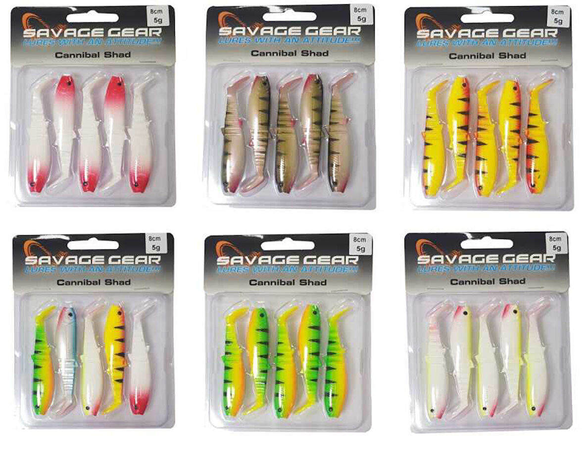 Savage gear Cannibal 8cm 5 Adet Sahte Balık Mıx