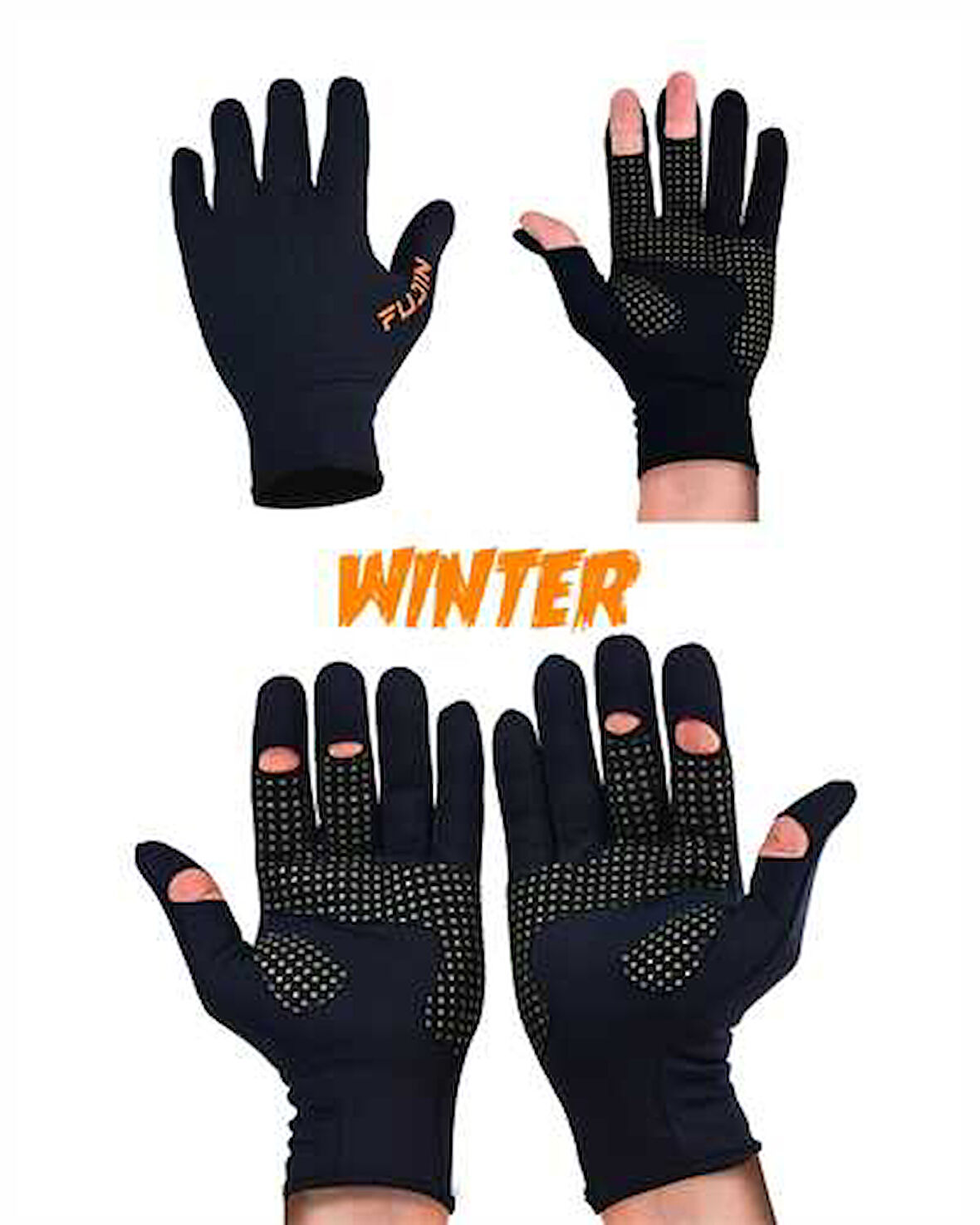 Fujin Pro Angler Winter Gloves Black M/L